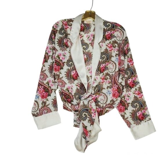 RARE Vintage Gold Label Ivory Victoria's Secret Satin Double Breast Blaz… - Picture 2 of 16